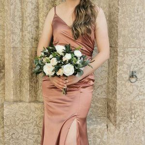 Revelry Size 6 Desert Rose  Rory Dress in Satin
